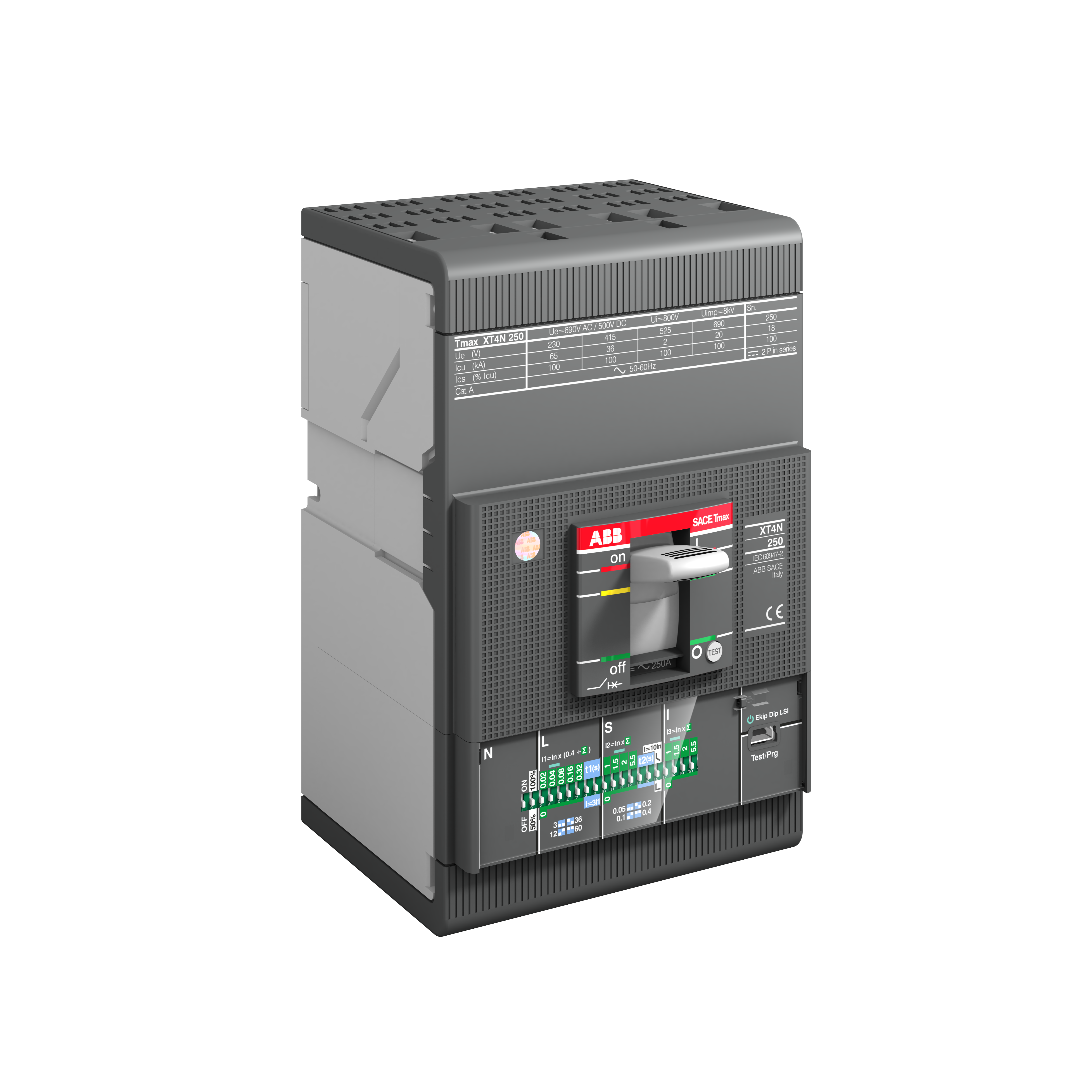 Featured image for “Interruptor XT4N 250 Ekip LSIG In=250A 3p F F UL/CSA”