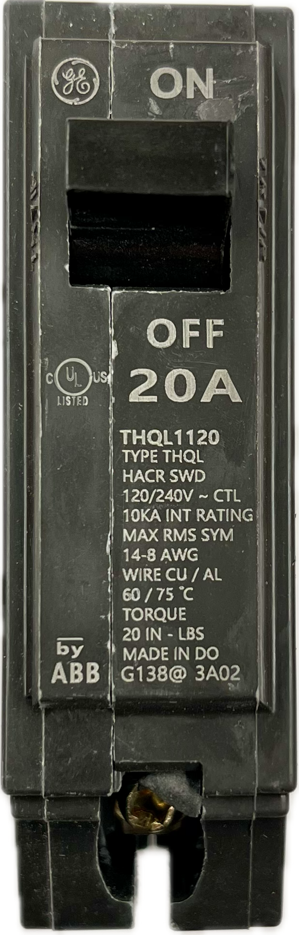 Featured image for “THQL 1120 Interruptor 1P 20A GE”