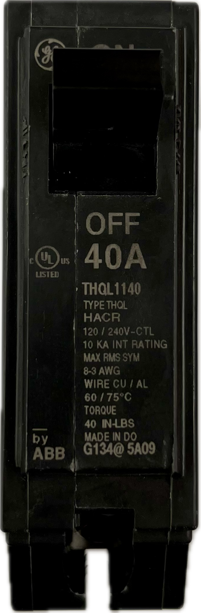 Featured image for “THQL 1140 Interruptor 1P 40A GE”