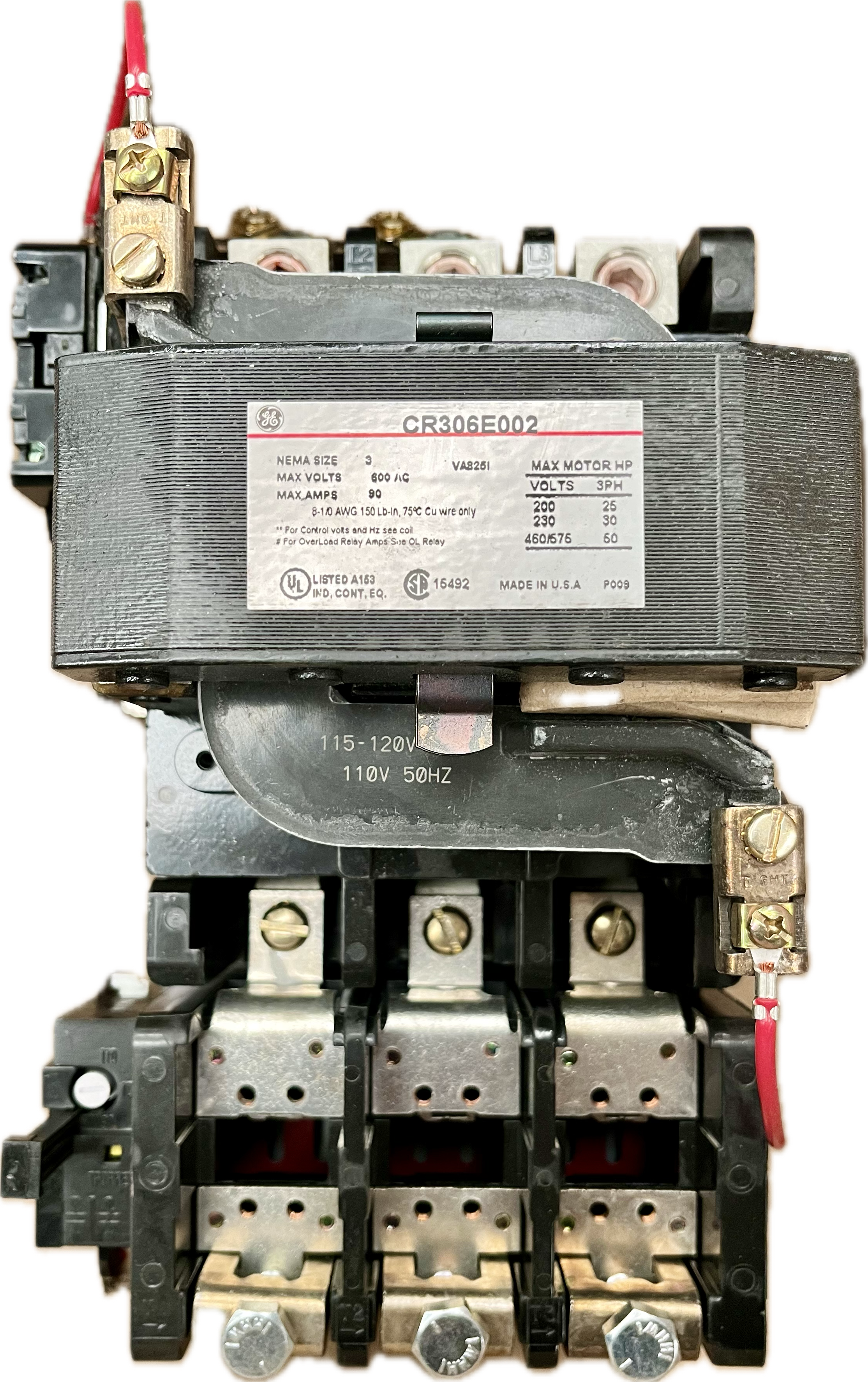 Featured image for “CR306E002 Contactor T-3 90A GE”
